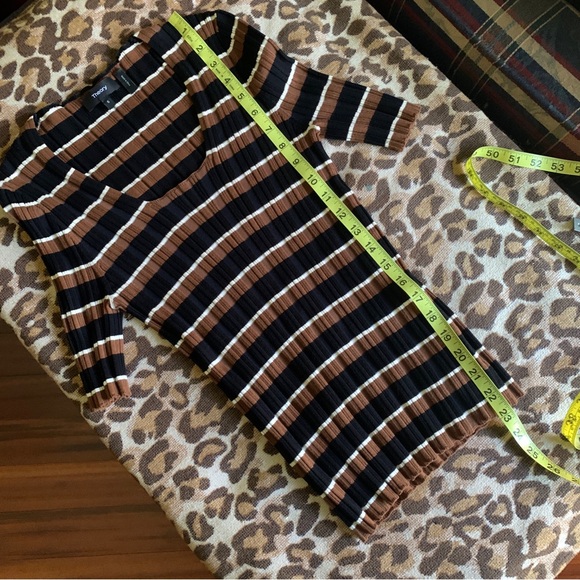 THEORY stripe blouse size small cotton blend top shirt scoop neck - Picture 8 of 9